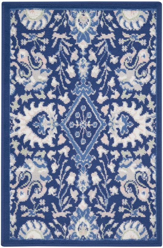 Nourison Whimsicle 2' x 3' Navy Multicolor Farmhouse Indoor Rug