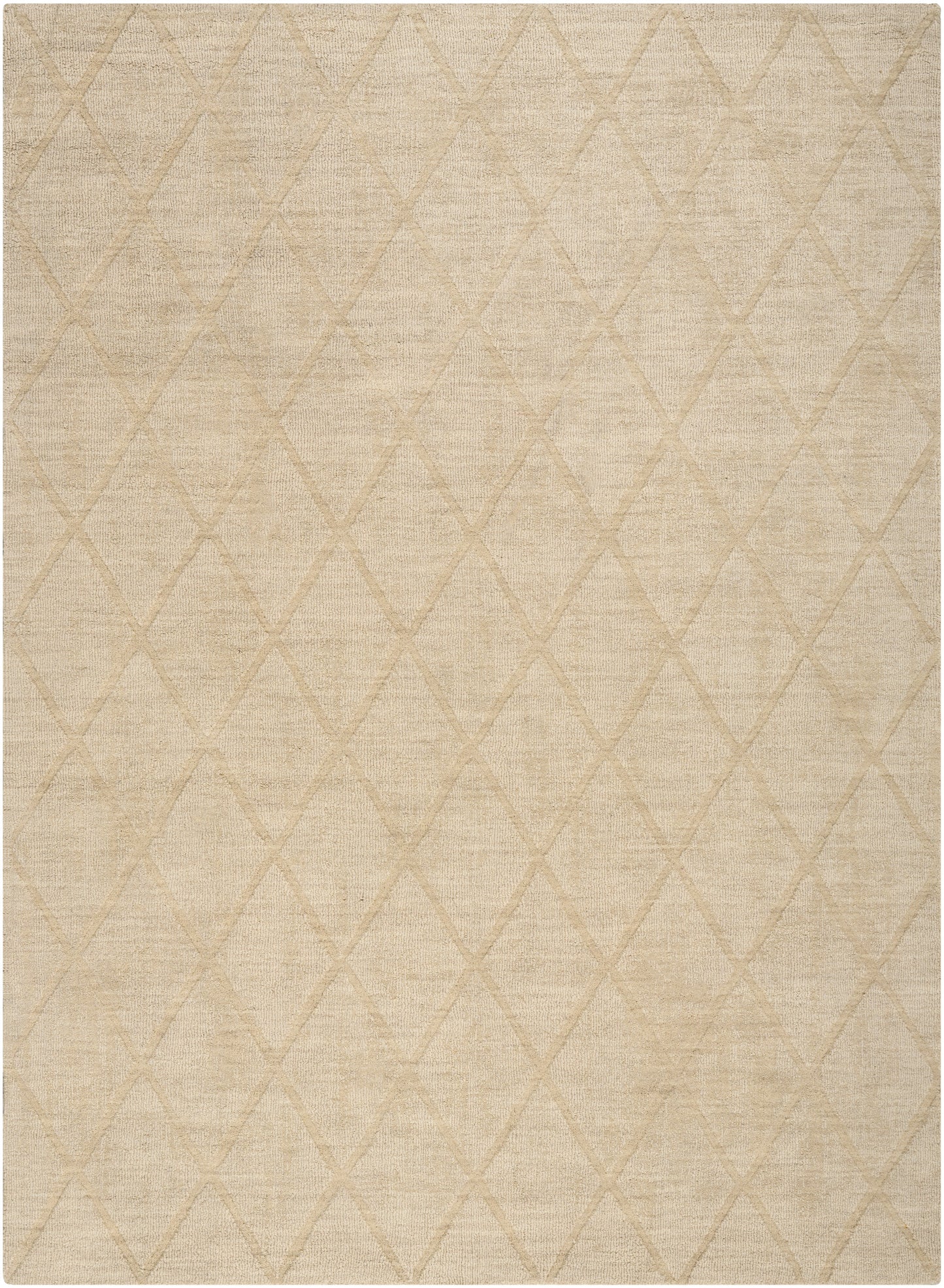 Nourison Wool Haven 3'9" x 5'9" Beige Modern Indoor Rug