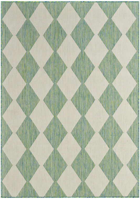 Nourison Positano 4' x 6' Blue Green Modern Rug