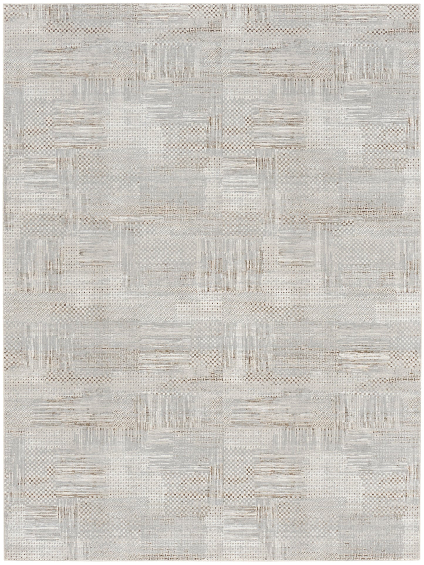 Nourison Glitz 9' x 12' Silver Grey Modern Indoor Rug