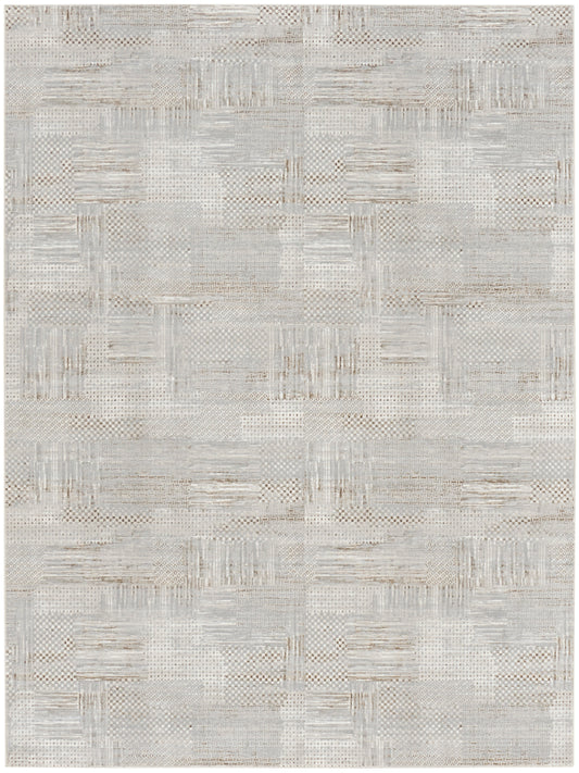 Nourison Glitz 9' x 12' Silver Grey Modern Indoor Rug