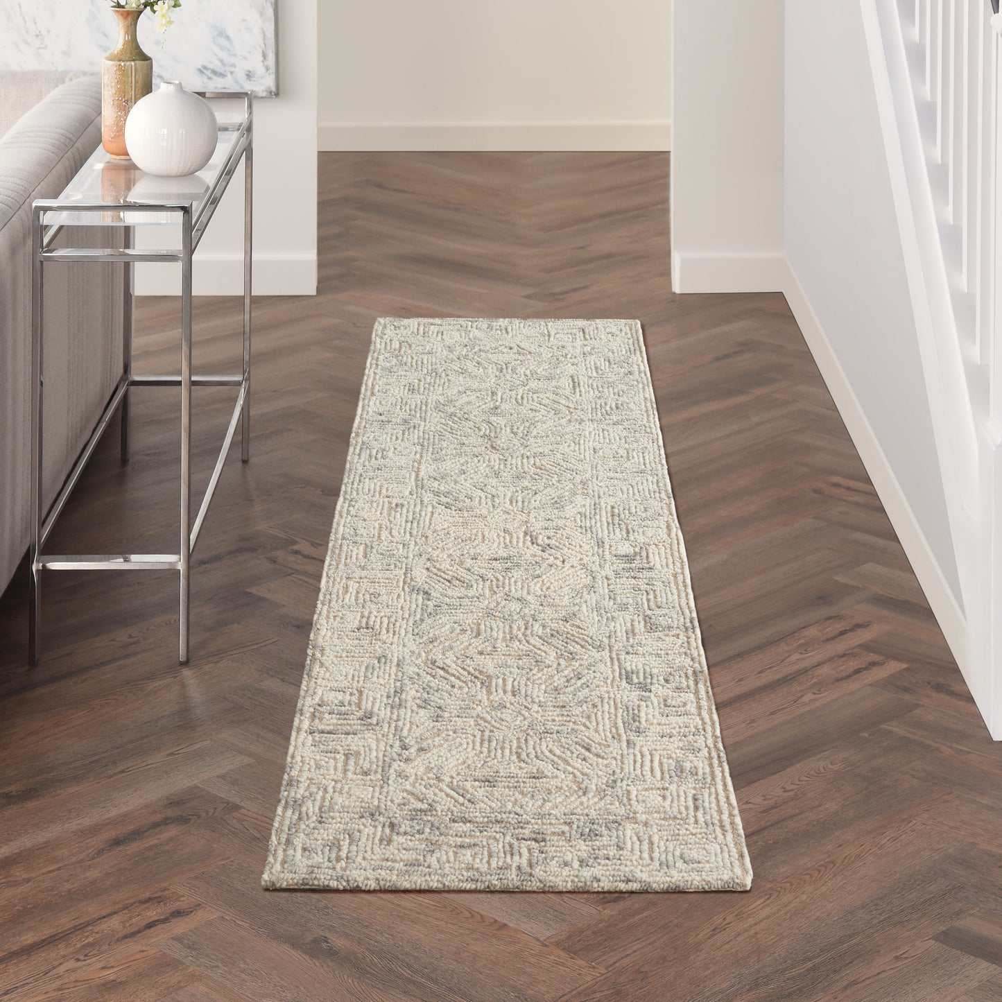 Nourison Colorado 2'3" x 7'6" Beige Grey Modern Indoor Rug