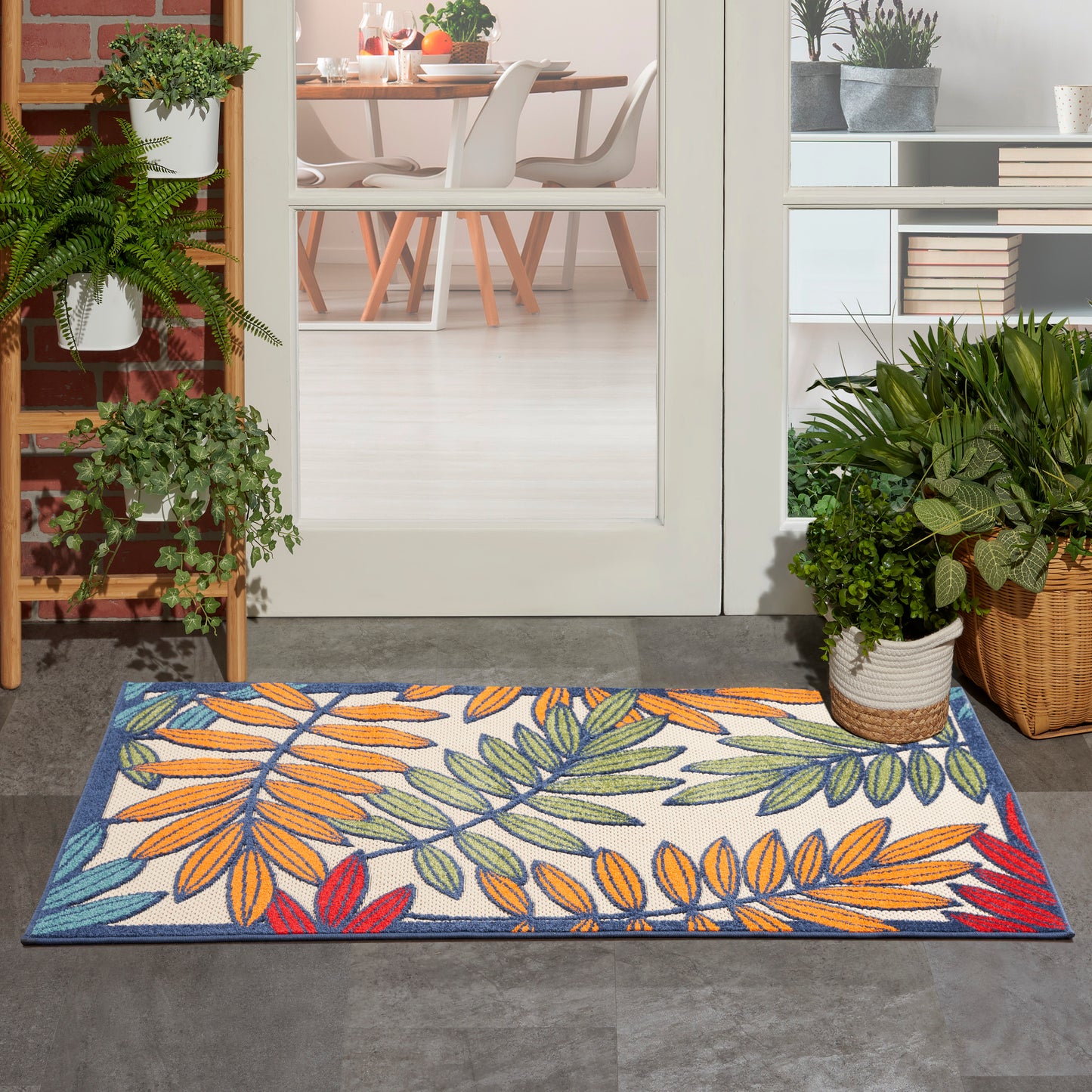 Nourison Aloha 2'8" x 4' Multicolor Tropical Rug