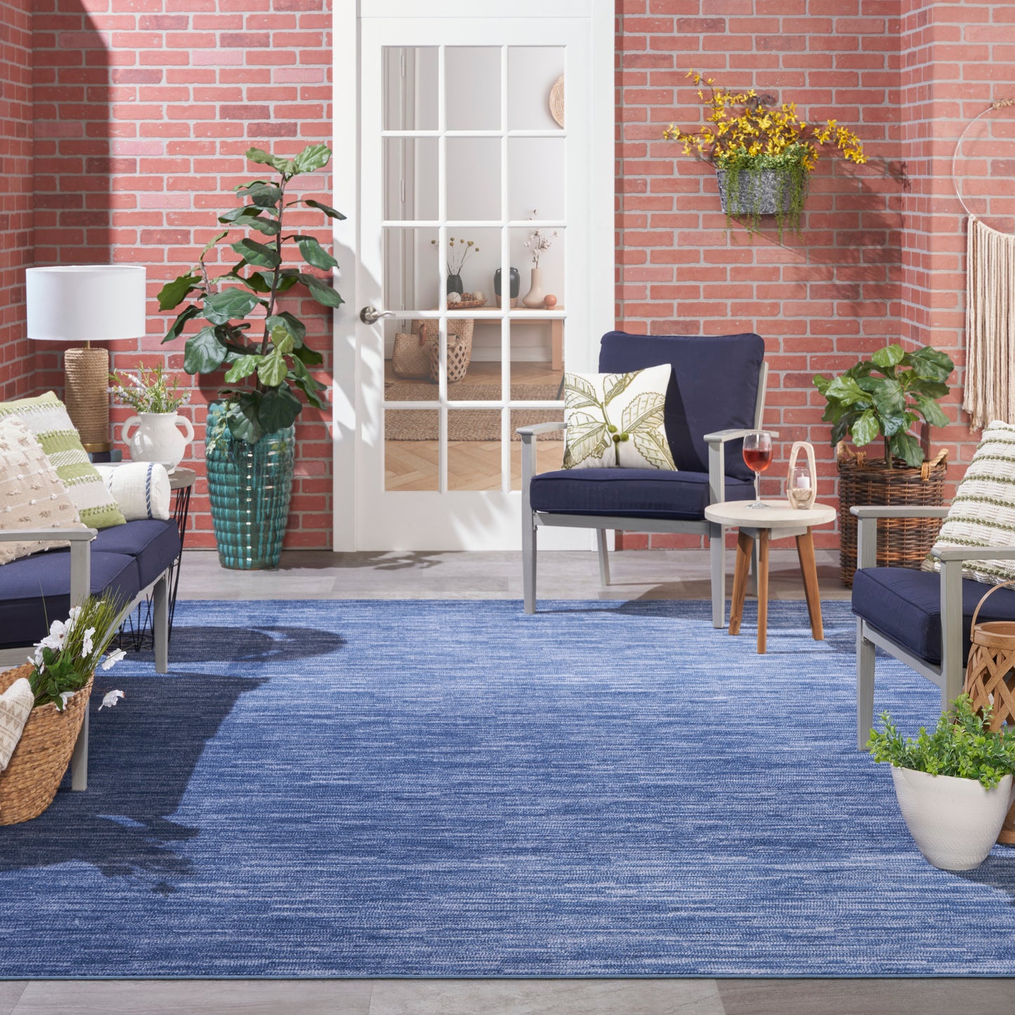 Nourison Nourison Essentials 9' x 12' Navy Blue Outdoor Rug