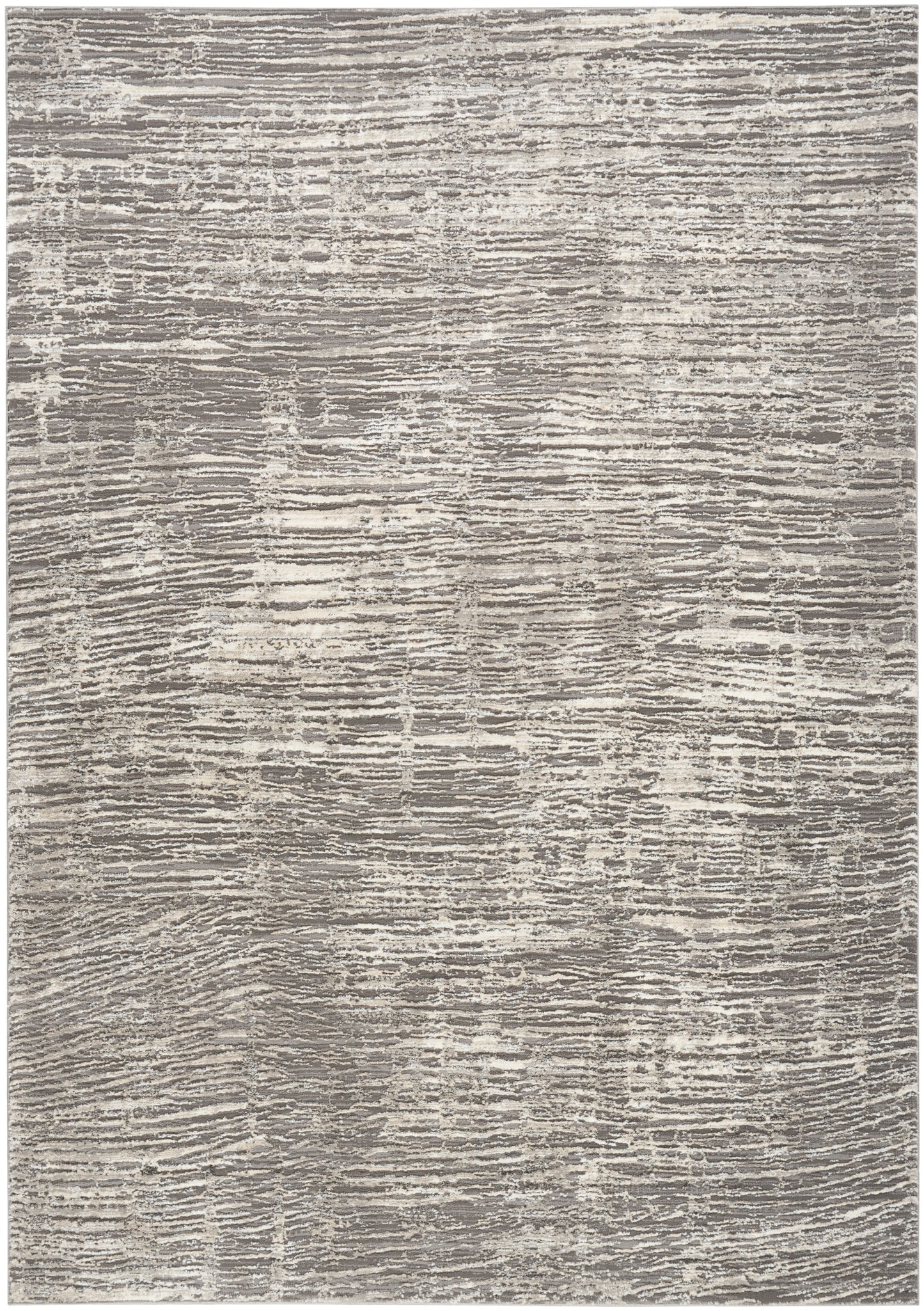 Nourison Sustainable Trends 6' x 9' Ivory Grey Modern Indoor Rug