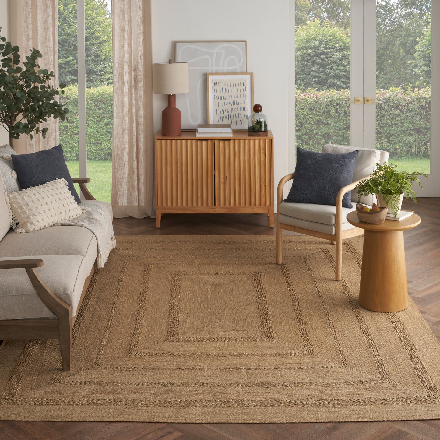 Nourison Natural Seagrass 6' x 9' Natural Outdoor Rug