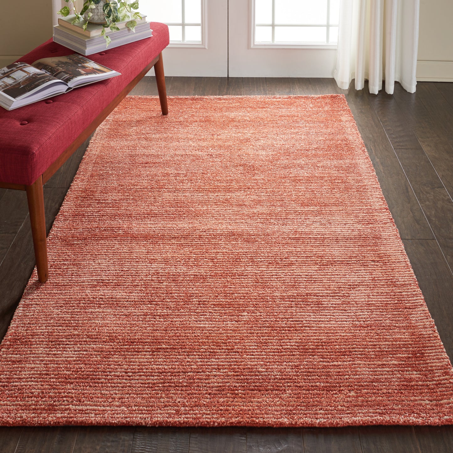 Nourison Weston 5'3" x 7'5" Brick Modern Indoor Rug