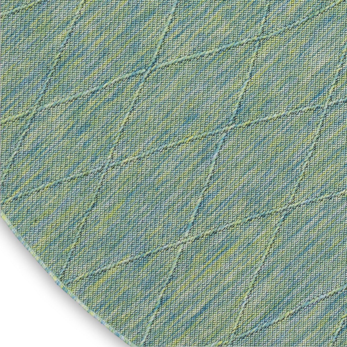 Nourison Washable Solutions 8' x Round Blue/Green Modern Rug