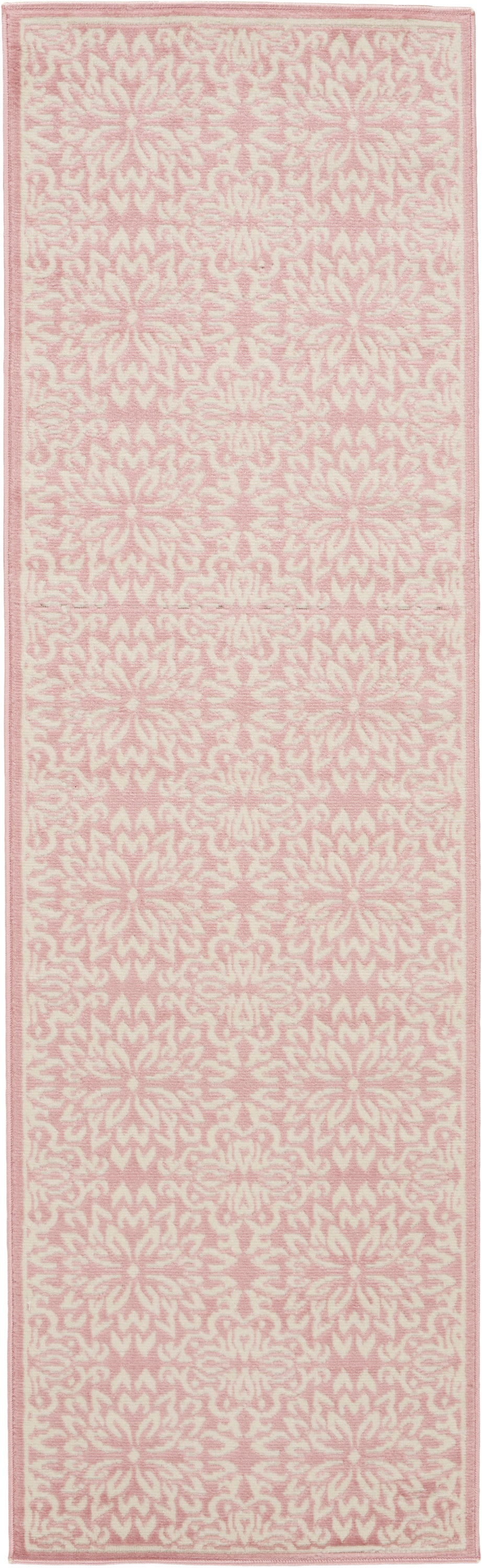 Nourison Jubilant 2'3" x 7'3" Ivory Pink Farmhouse Indoor Rug