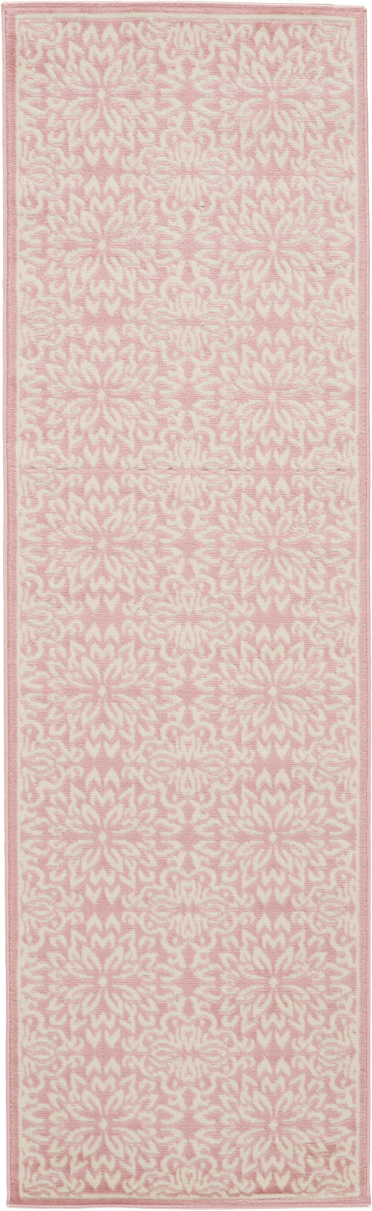 Nourison Jubilant 2'3" x 7'3" Ivory Pink Farmhouse Indoor Rug