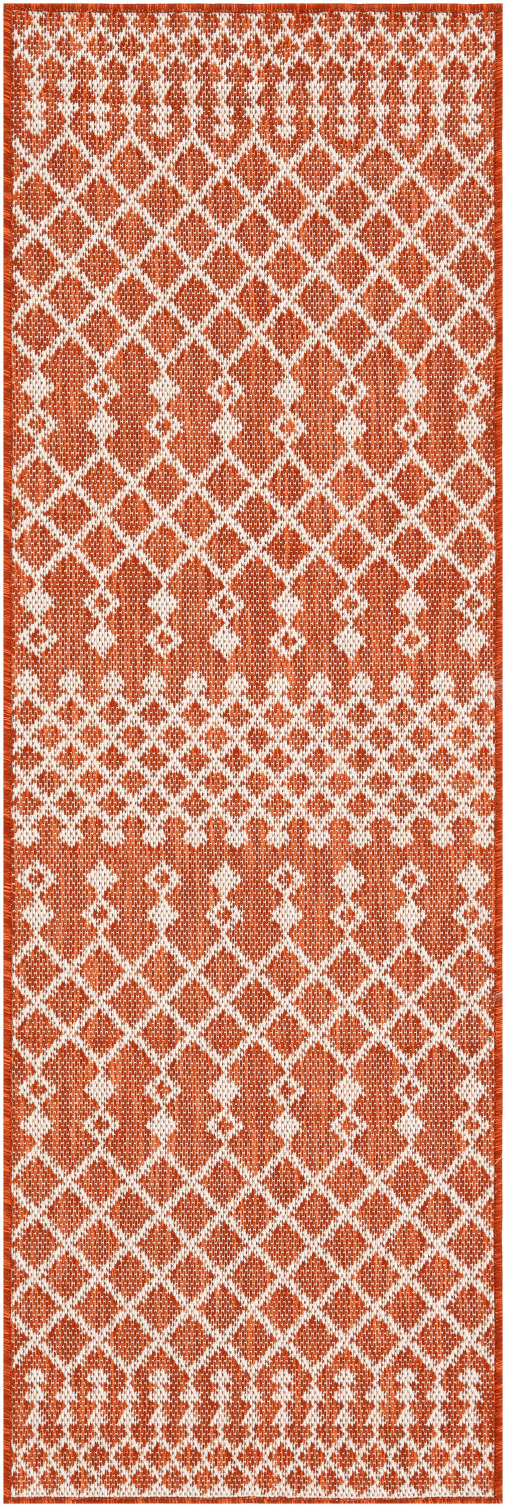 Nourison Positano 2' x 6' Terracotta Modern Rug