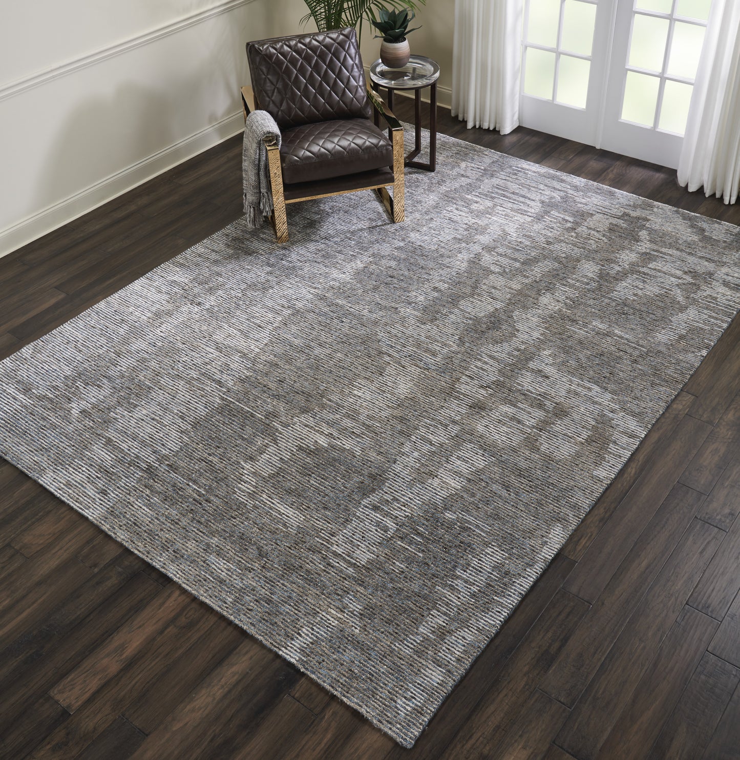 Nourison Ellora 8'6" x 11'6" Slate Modern Indoor Rug