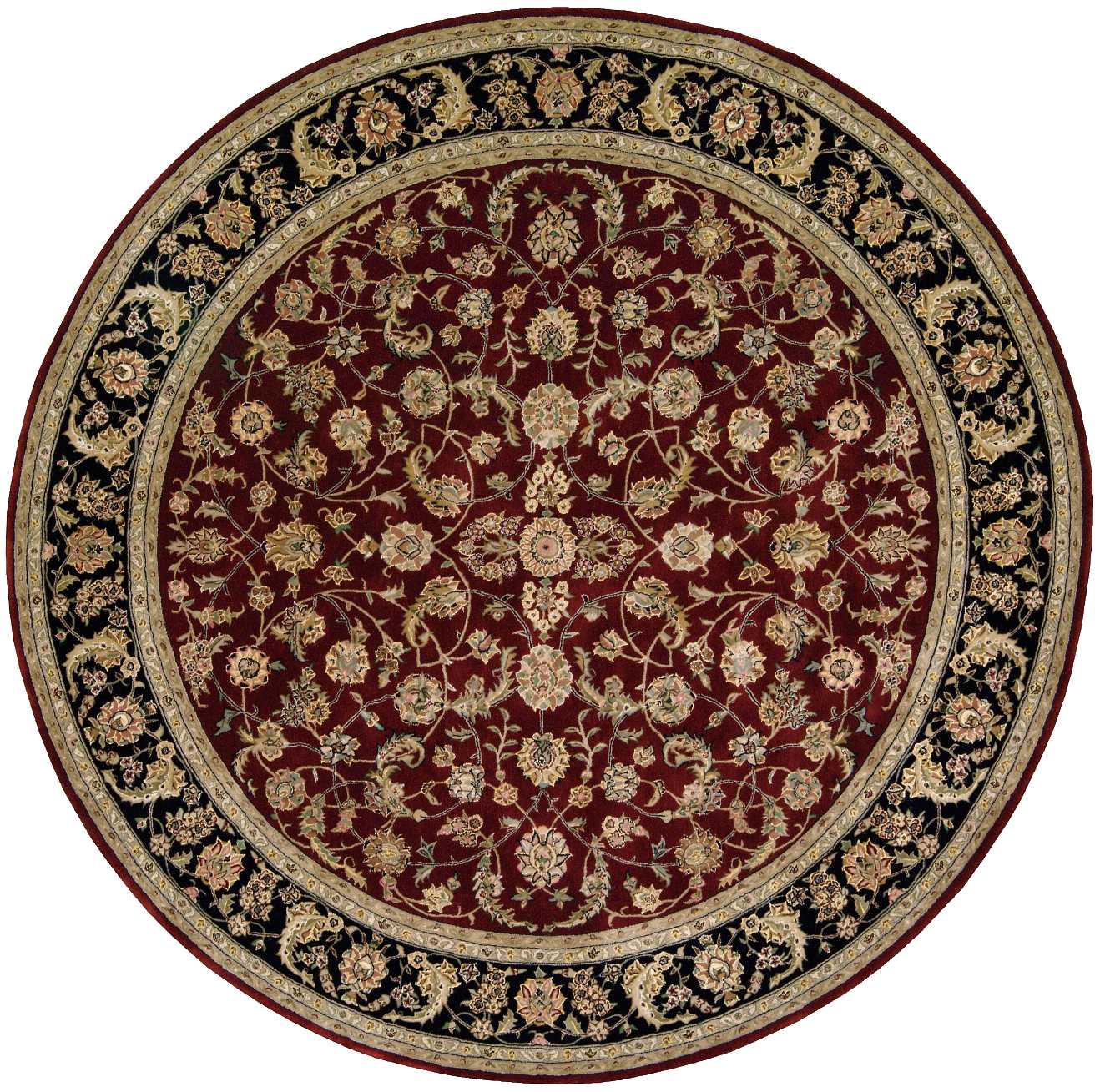 Nourison Nourison 2000 8' x Round Burgundy Traditional Indoor Rug